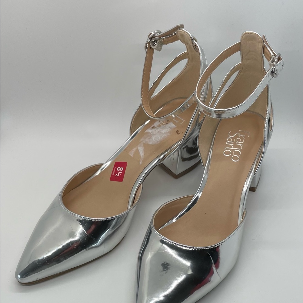Franco Sarto Caleigh Silver Pump-Size 8.5